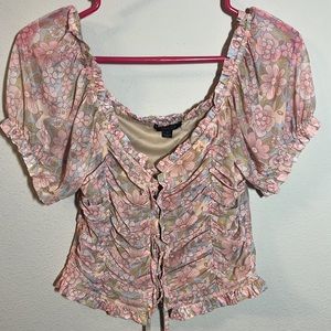 Willow Floral Off the Shoulder Top Medium